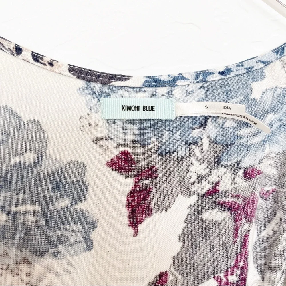 Urban Outfitters Kimchi Blue Ashley Romper White Purple Floral Size Small - Picture 6 of 12